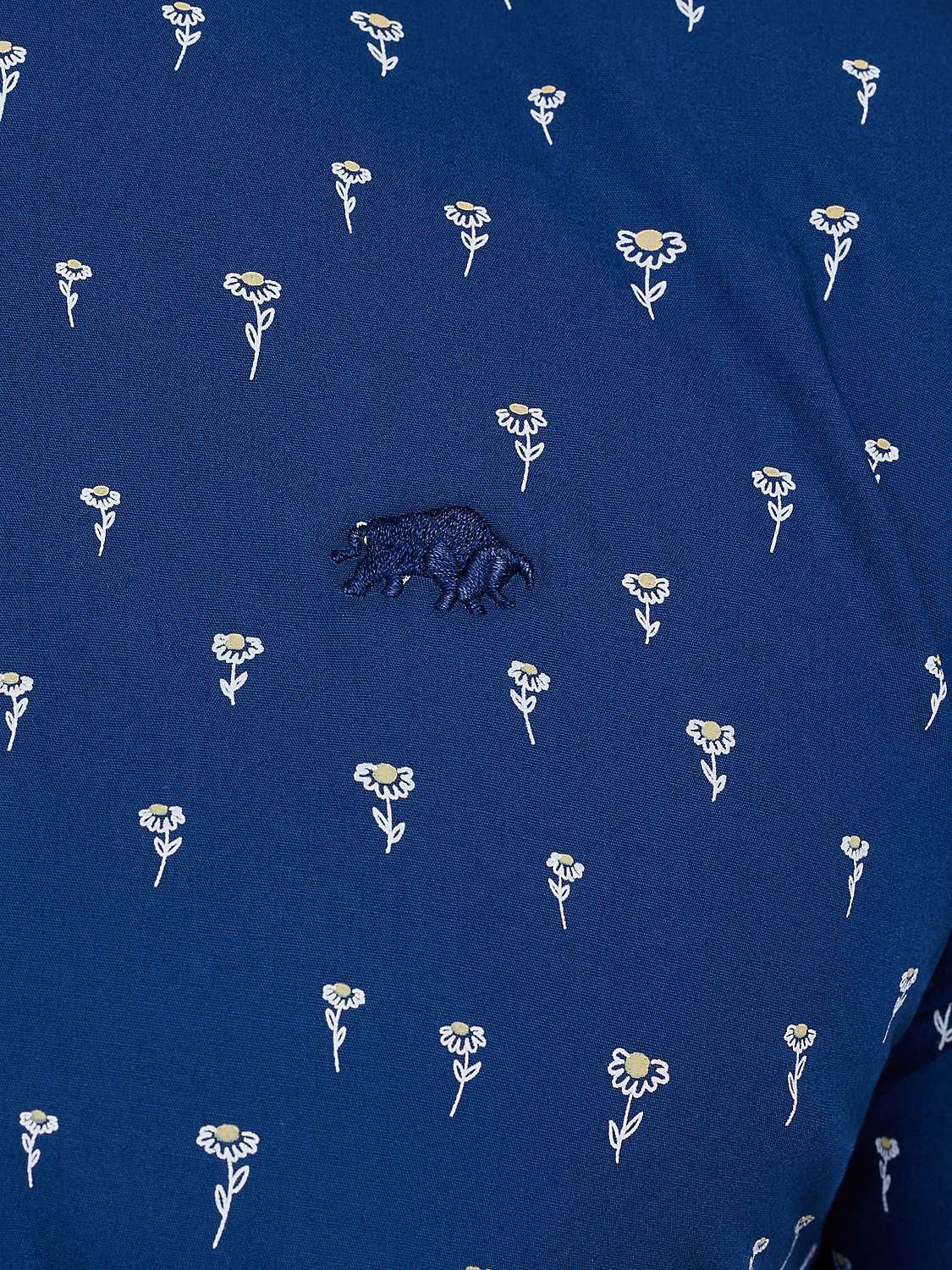 Buy Raging Bull Short Sleeve Daisy Print Poplin Shirt, Navy Online at johnlewis.com