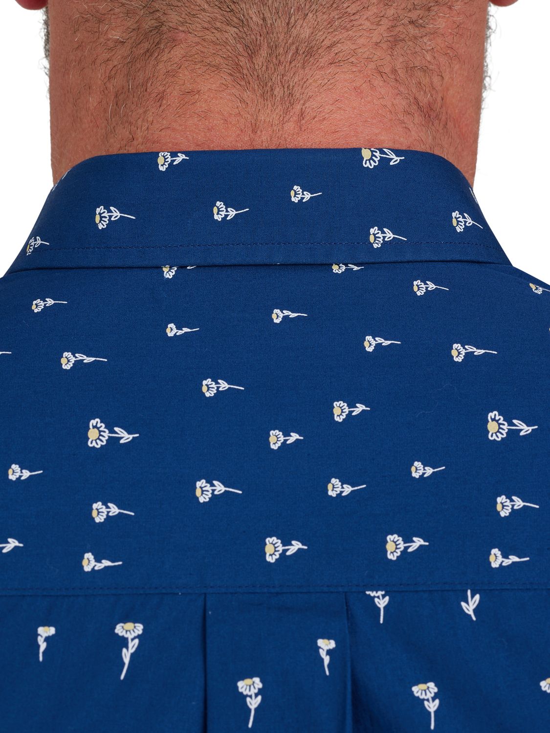 Raging Bull Short Sleeve Daisy Print Poplin Shirt, Navy, S