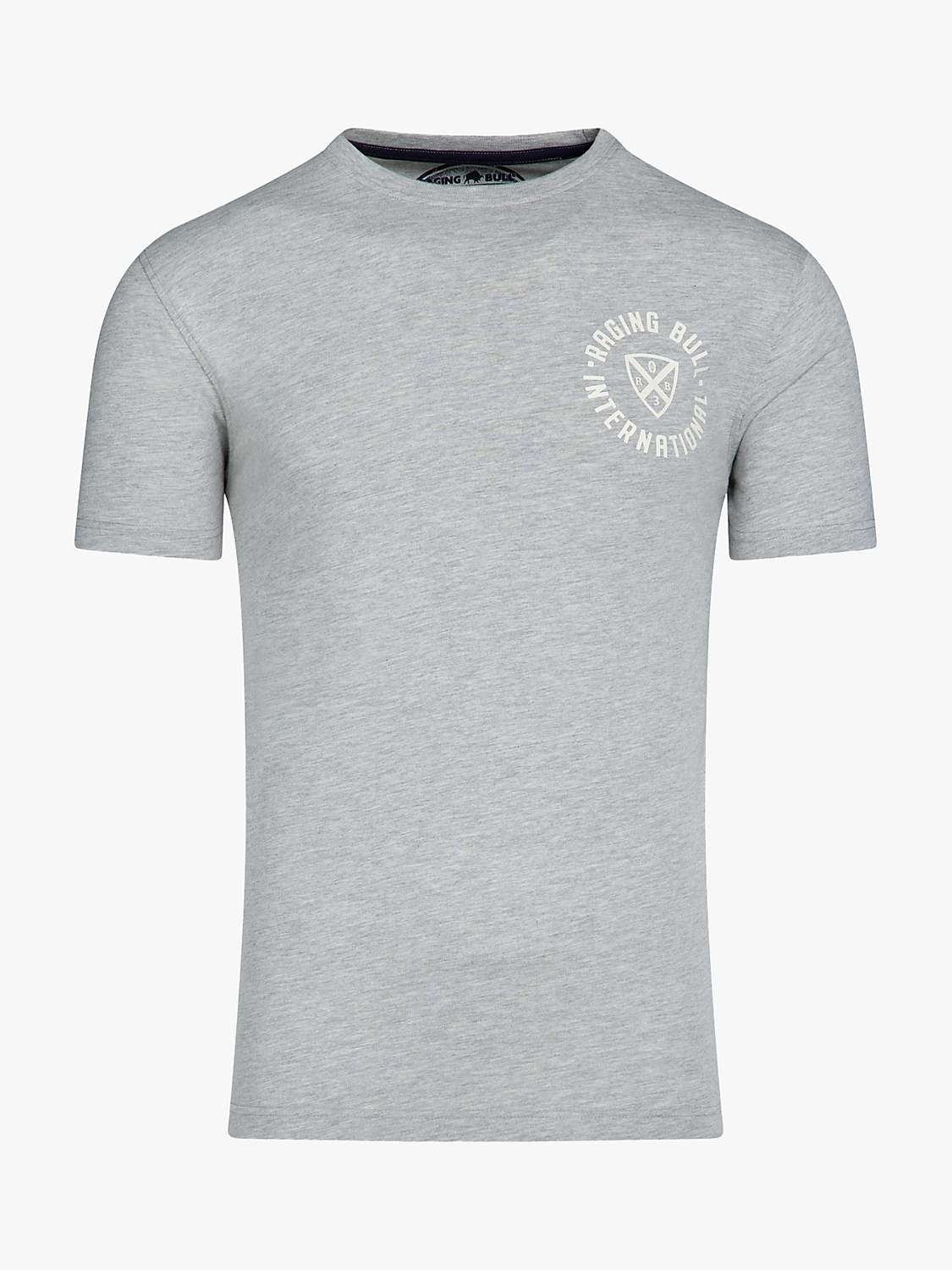 Buy Raging Bull RB International Back Print T-Shirt, Light Grey Marl Online at johnlewis.com