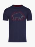 Raging Bull Scatter Stitch Bull T-Shirt, Navy/Multi