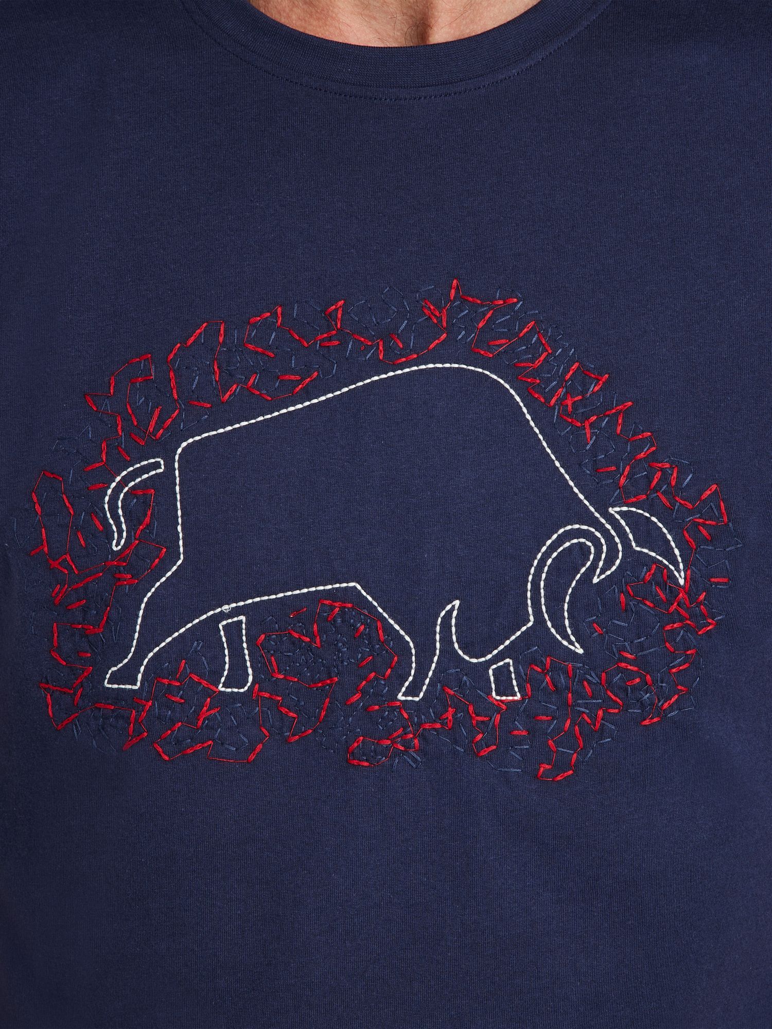 Raging Bull Scatter Stitch Bull T-Shirt, Navy/Multi, XL