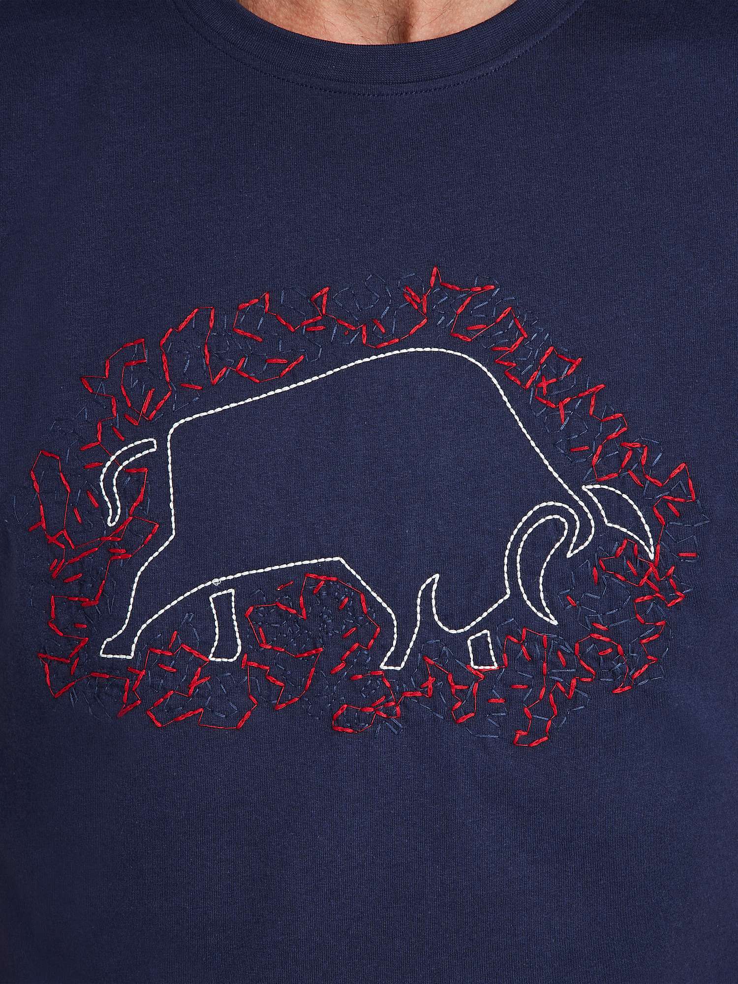 Buy Raging Bull Scatter Stitch Bull T-Shirt, Navy/Multi Online at johnlewis.com