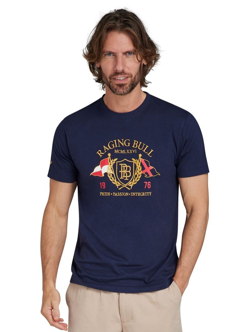 Raging Bull Flags T-Shirt, Navy, XXXXXXL