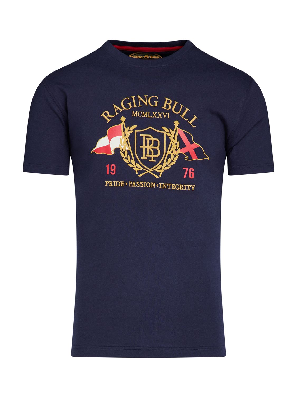 Raging Bull Flags T-Shirt, Navy, XXXXXXL
