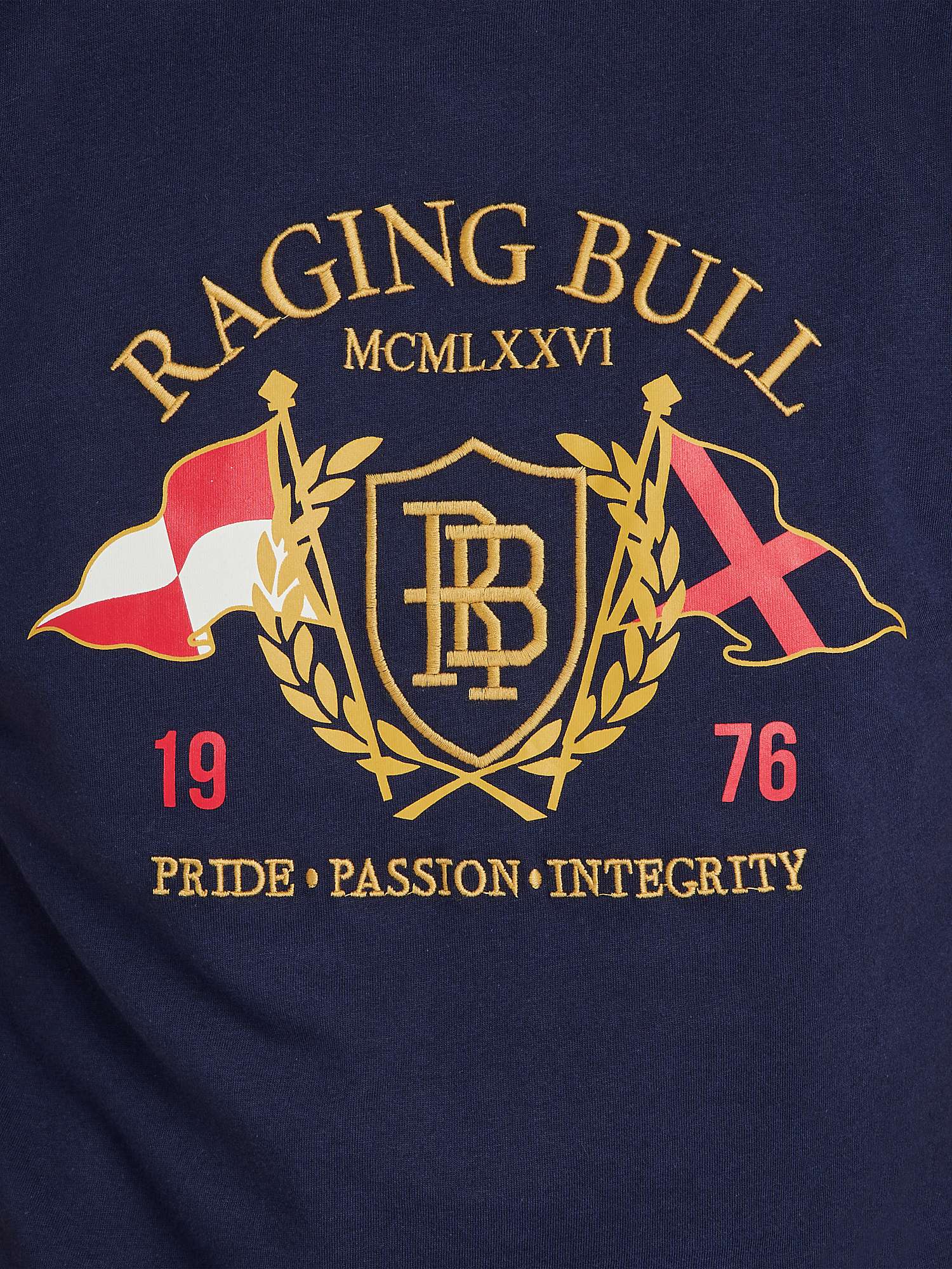 Buy Raging Bull Flags T-Shirt, Navy Online at johnlewis.com