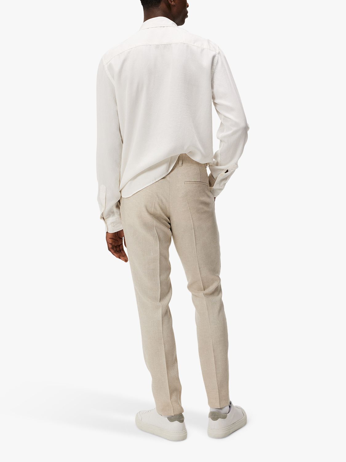 J.Lindeberg Grant Super Linen Trousers, Moonbeam, 32R