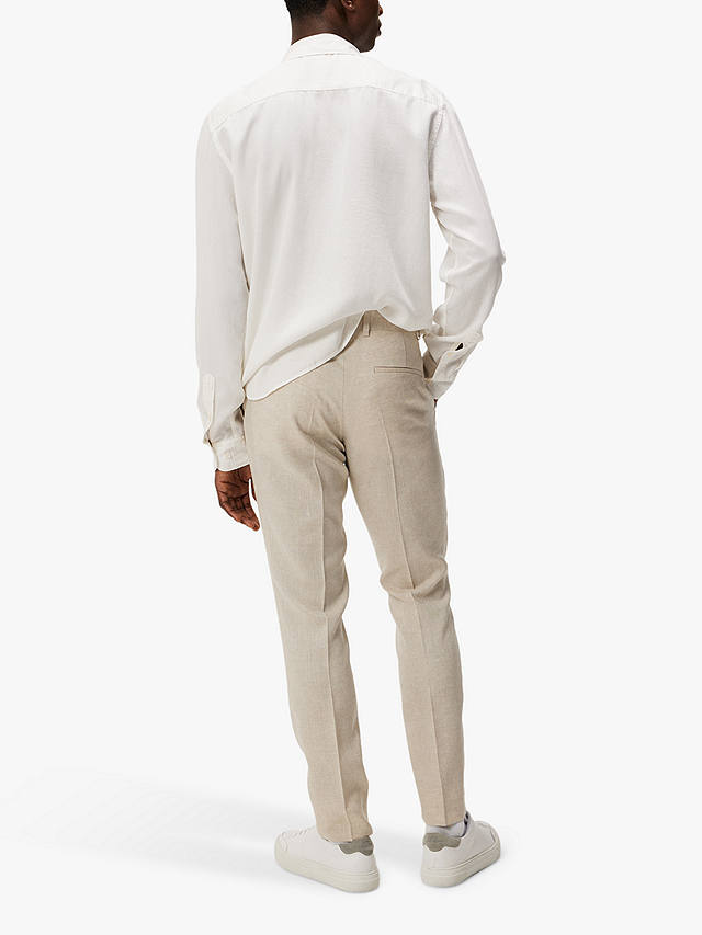 J.Lindeberg Grant Super Linen Trousers, Moonbeam