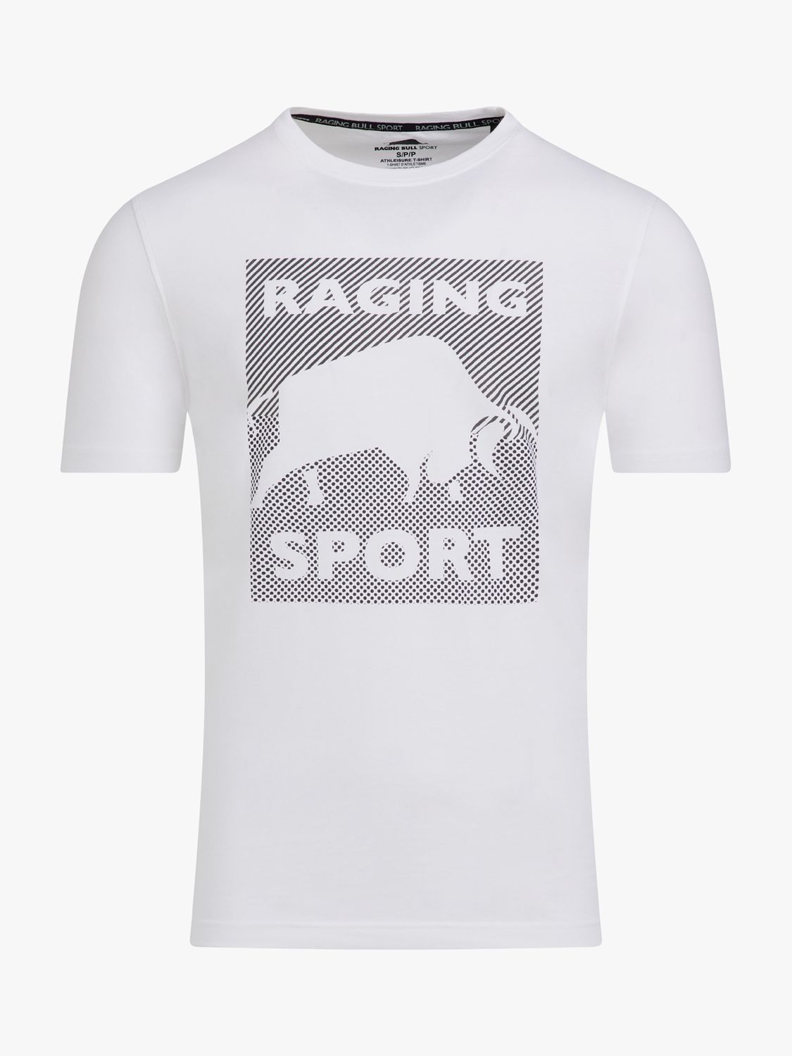 Raging Bull Sport Block Bull Graphic T-Shirt, White, S