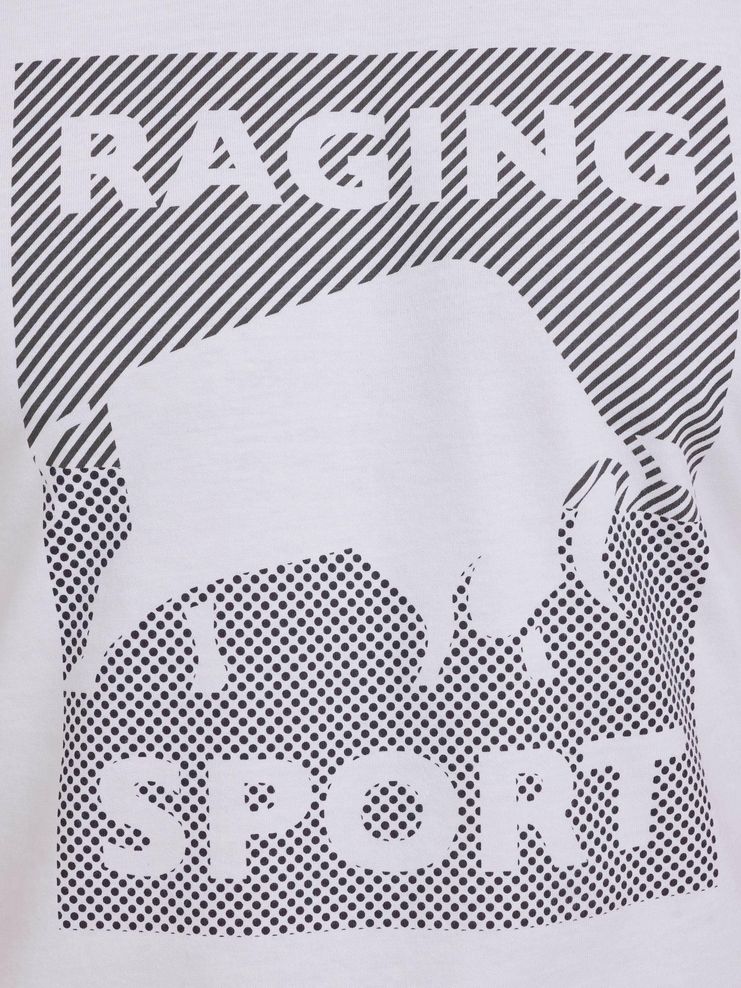 Raging Bull Sport Block Bull Graphic T-Shirt, White, S