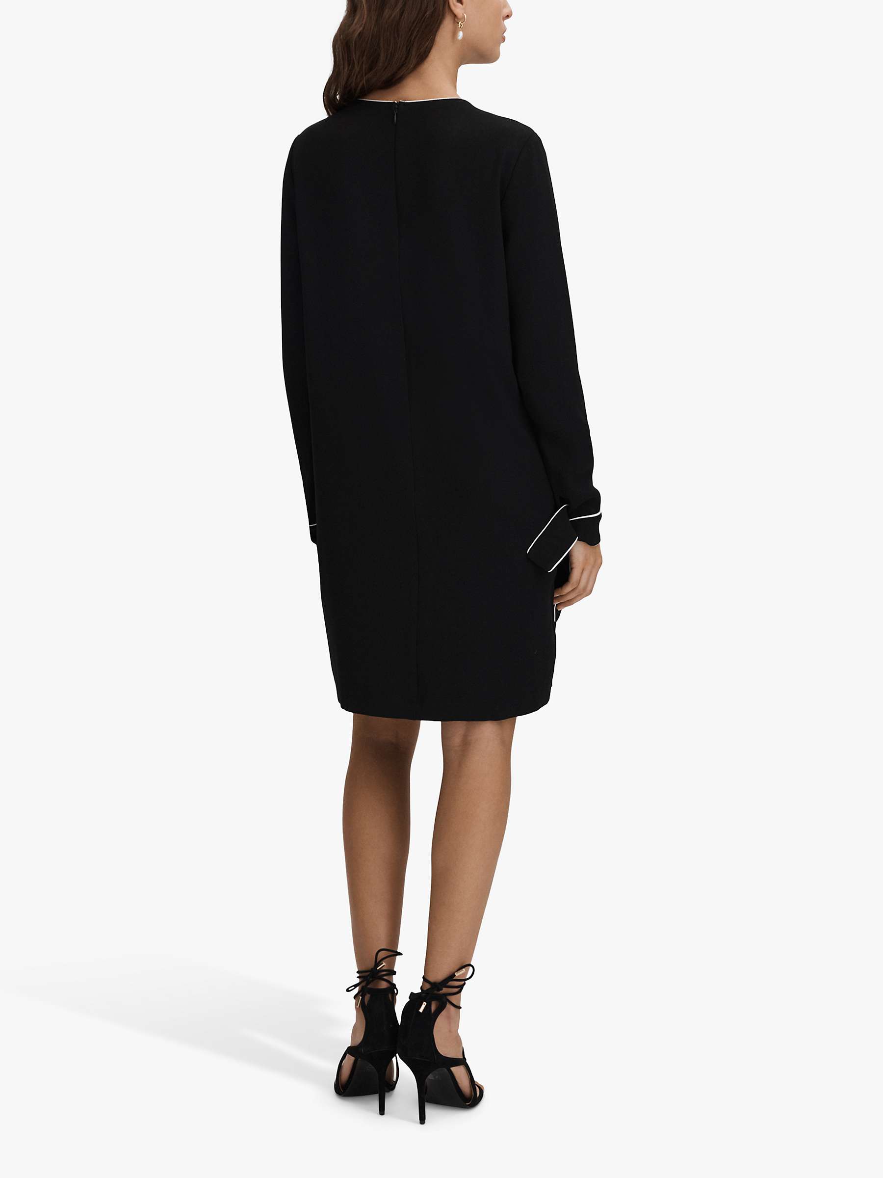 Buy Reiss Eloise Tipped Mini Dress, Black/White Online at johnlewis.com