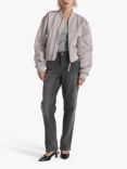 Twist & Tango Jolie Boxy Bomber Jacket, Light Taupe