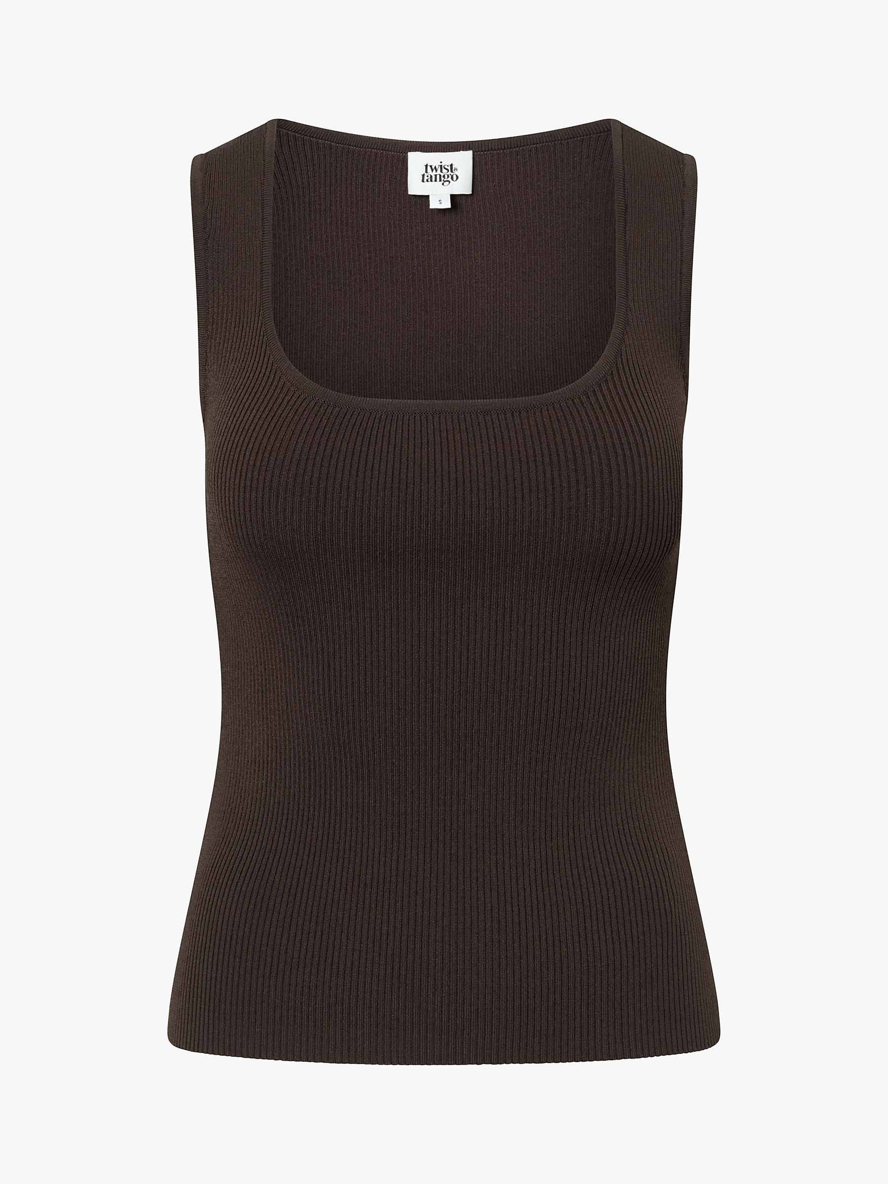 Buy Twist & Tango Lilly Stretchy Tank Top, Dark Brown Online at johnlewis.com