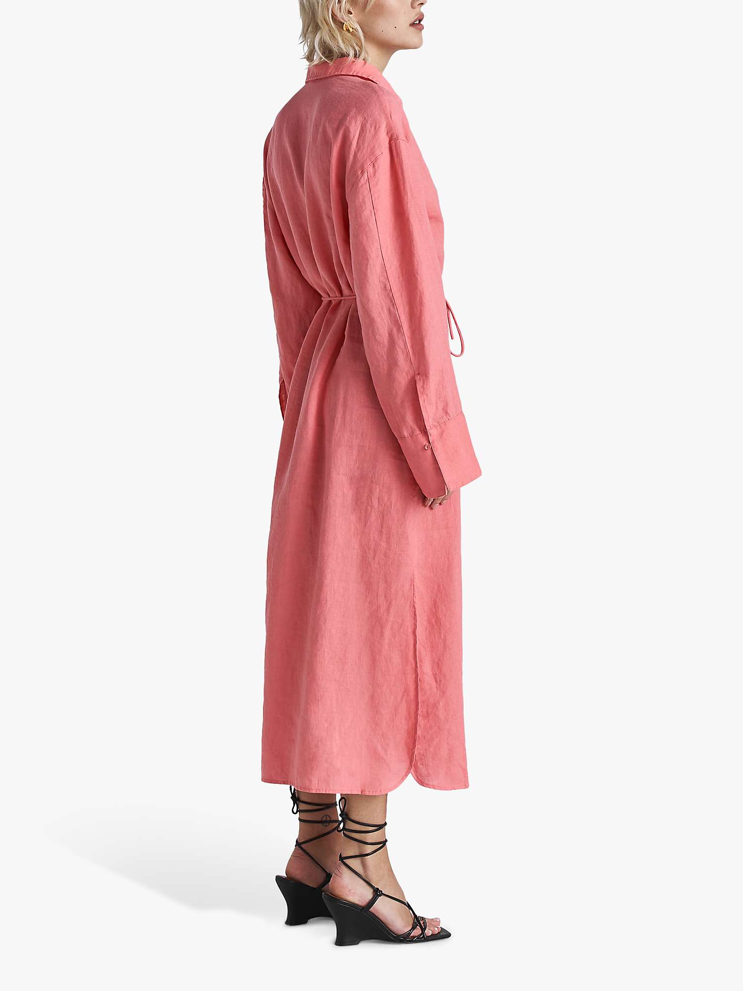 Buy Twist & Tango Joy Linen Midi Dress, Tea Rose Online at johnlewis.com