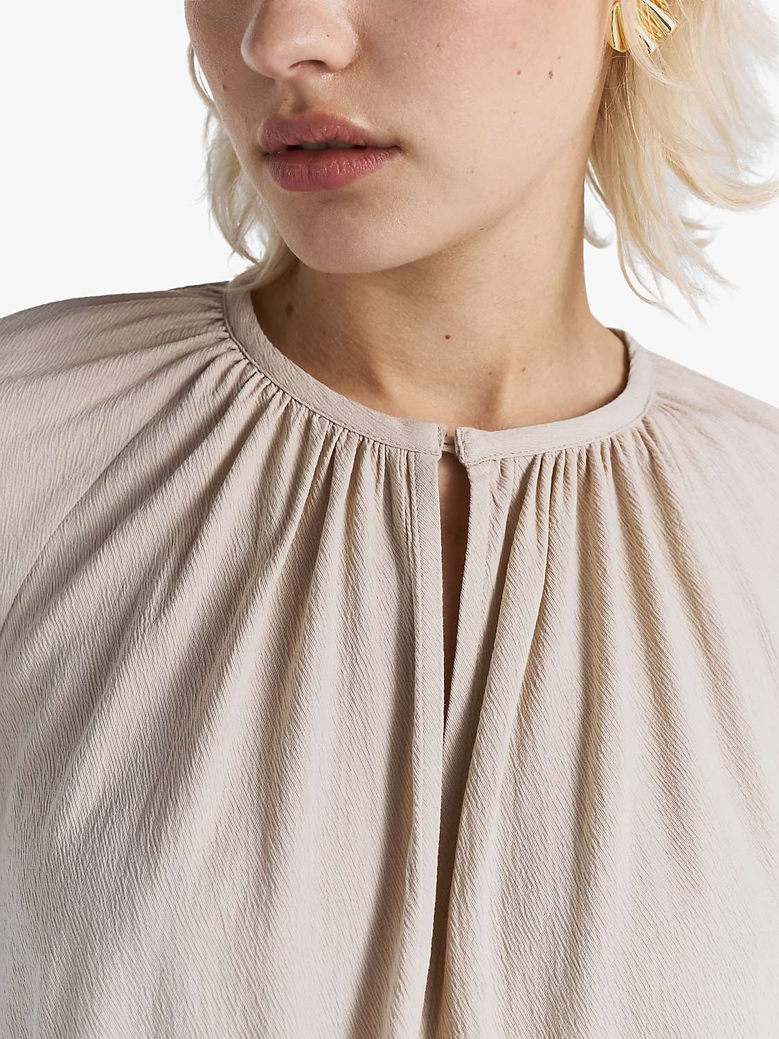 Buy Twist & Tango Sarai Relaxed Draped Blouse, Greige Online at johnlewis.com
