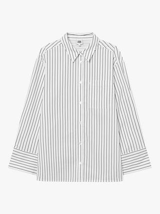 Twist & Tango Fiona Organic Cotton Striped Shirt, White/Black