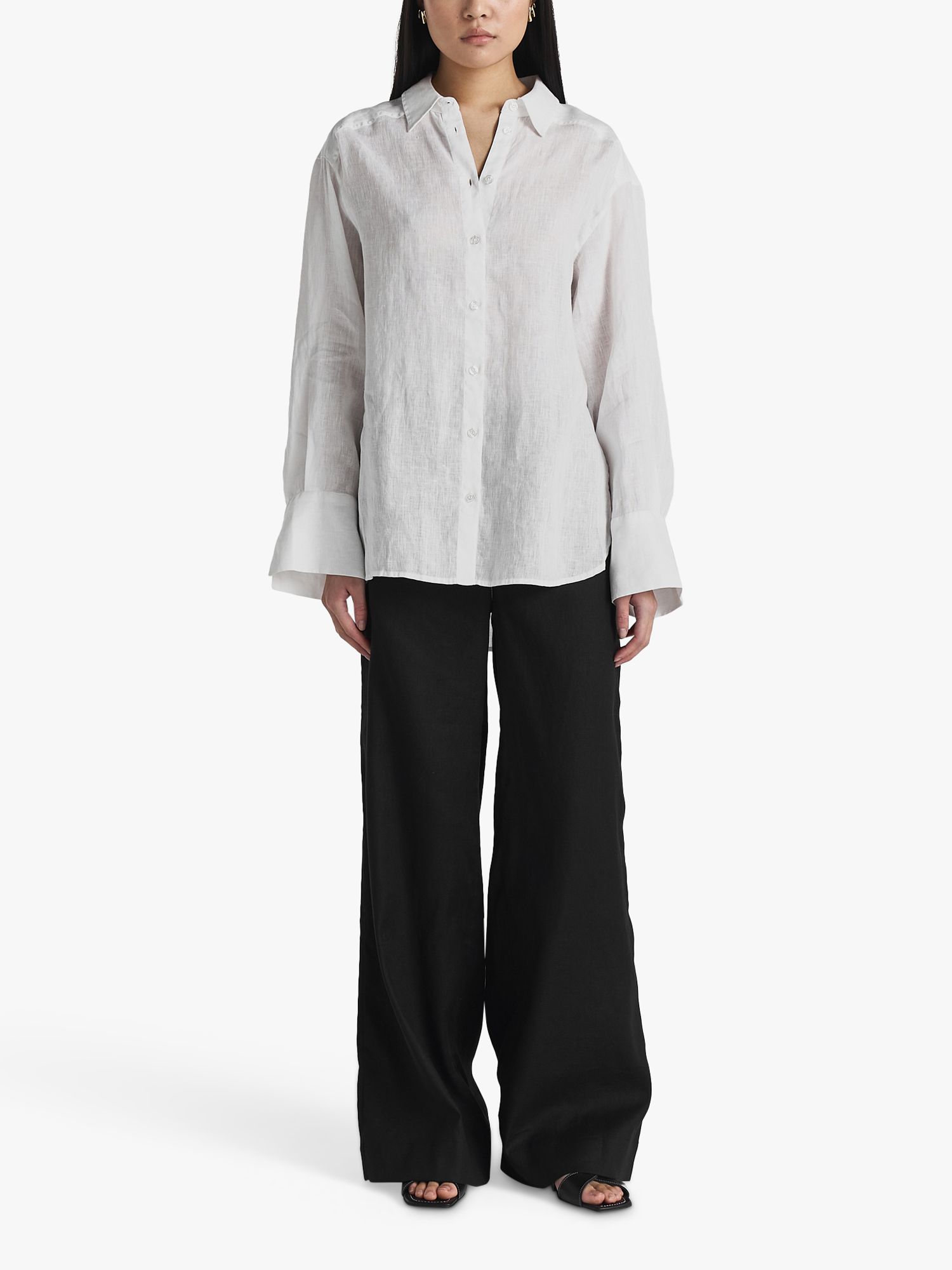 Twist & Tango Alexandria Linen Shirt, White, 8
