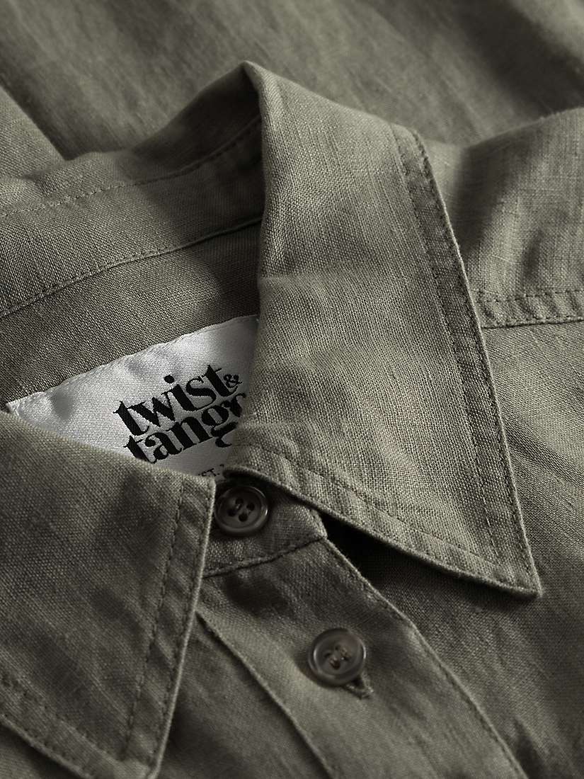 Buy Twist & Tango Cassidy Linen Shirt, Khaki Online at johnlewis.com