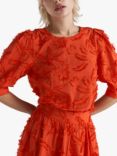 Twist & Tango Marla Embroided Blouse, Mandarin Red