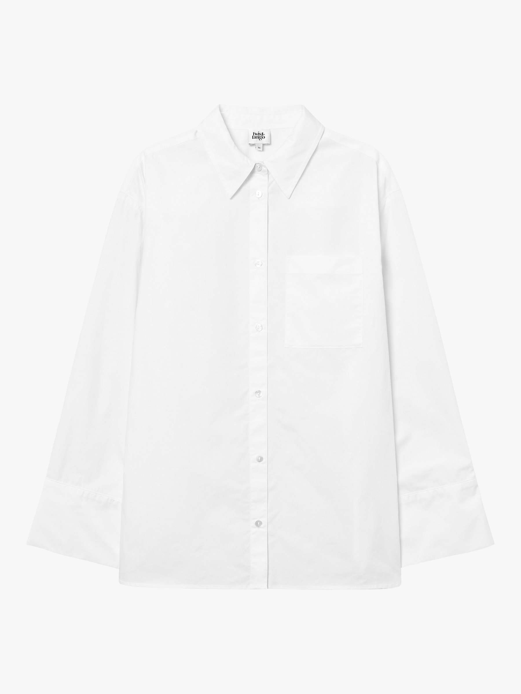 Buy Twist & Tango Fiona Organic Cotton Oversized Shirt, White Online at johnlewis.com