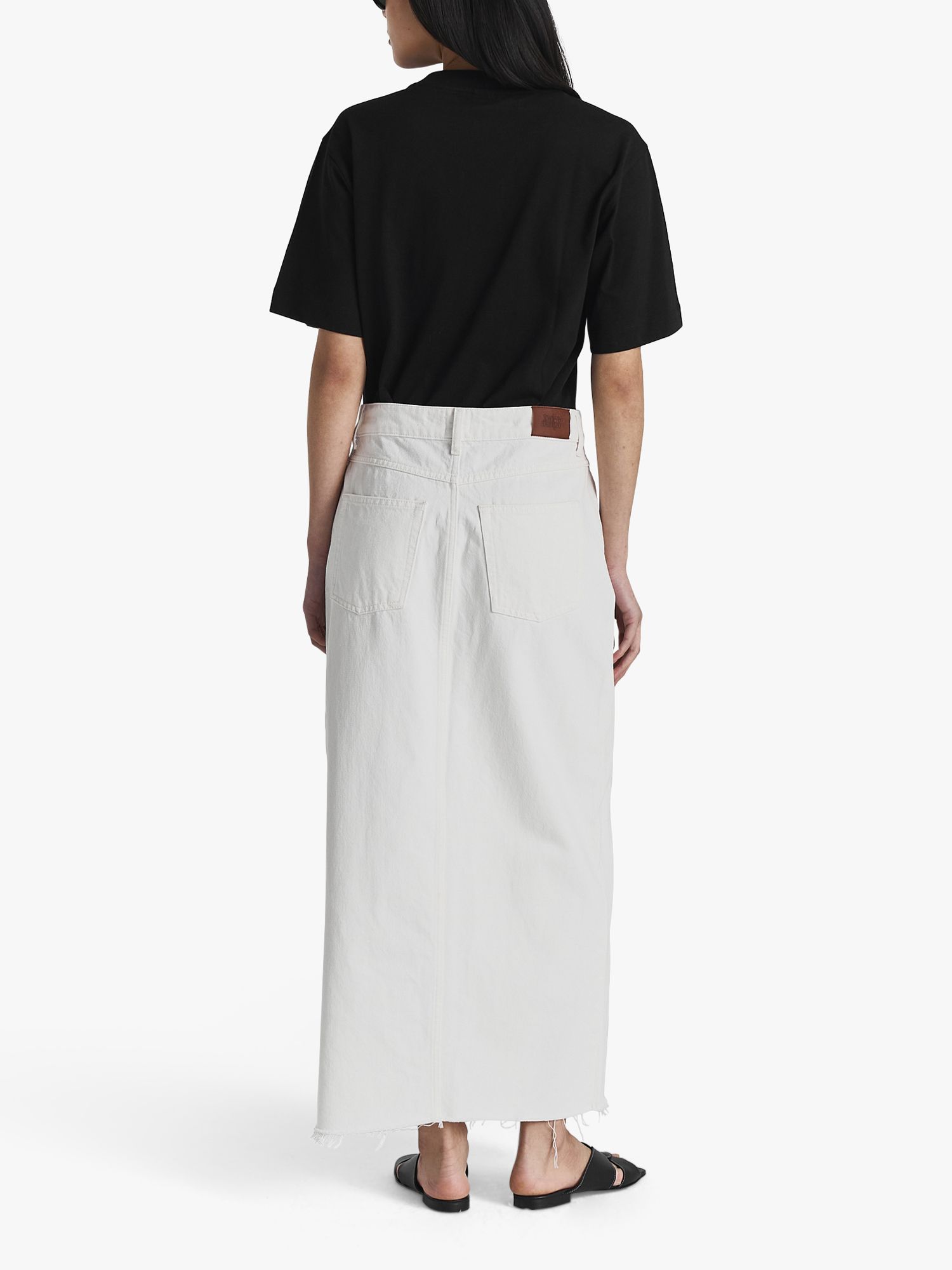 Buy Twist & Tango Gemma Denim Maxi Skirt, Off White Online at johnlewis.com