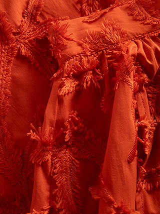 Twist & Tango Meadow Cotton A-Line Skirt, Mandarin Red