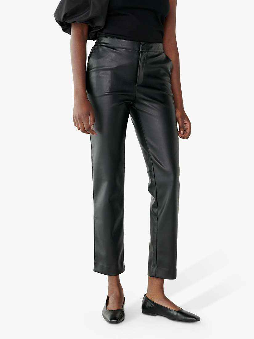 Buy Twist & Tango Camilla Faux Leather Cropped Trousers, Black Online at johnlewis.com