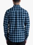 LUKE 1977 Long Sleeve Check Oxford Shirt, Dark Navy/Sky