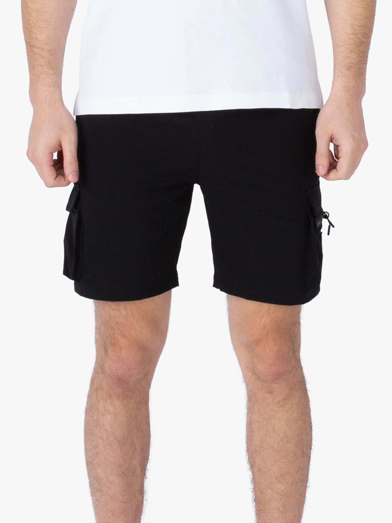 Buy LUKE 1977 Optimize Woven Cargo Shorts, Black Online at johnlewis.com