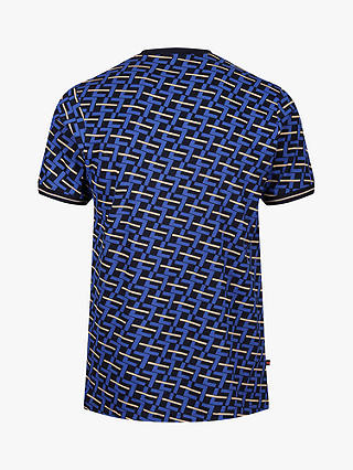LUKE 1977 Kingston Geometric Print T-Shirt, Dark Cobalt/Multi