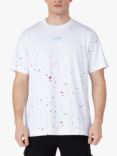 LUKE 1977 St Kitts Paint Splatter Relaxed Fit T-Shirt, White/Multi
