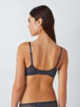 John Lewis Felicity Padded Plunge Bra, Graphite Grey