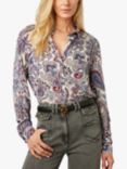 Gerard Darel Miray Paisley Print Shirt, Ecru/Multi