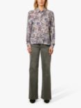 Gerard Darel Miray Paisley Print Shirt, Ecru/Multi