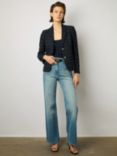 Gerard Darel Bellie Check Blazer, Navy, Navy