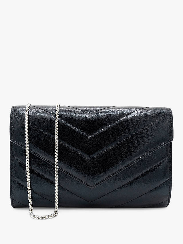 Paradox London Dextra Quilted Clutch Bag, Black
