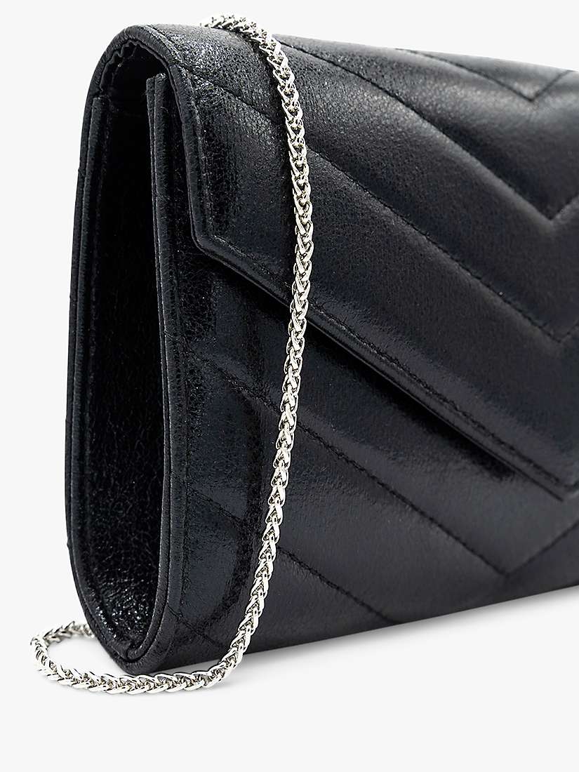 Buy Paradox London Dextra Quilted Clutch Bag, Black Online at johnlewis.com