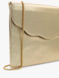 Paradox London Doris Shimmer Envelope Clutch Bag, Champagne