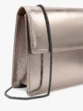 Paradox London Darlene Metallic Clutch Bag, Pewter