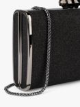 Paradox London Devica Glitter Box Clutch Bag, Black