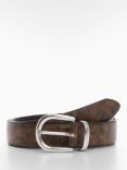 Mango Maru Faded Effect Belt, Brown