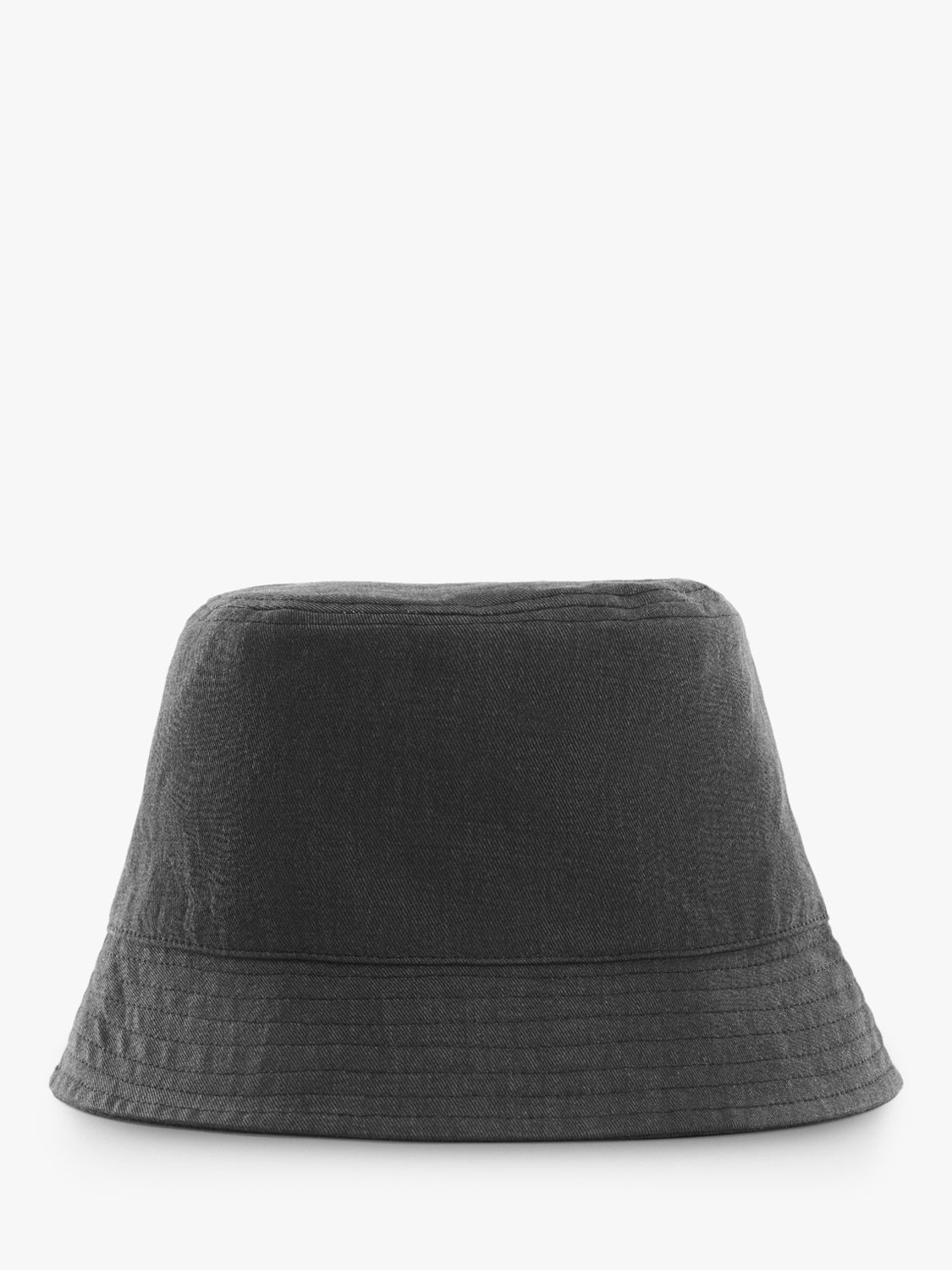 Mango Izzie Denim Bucket Hat, Black, One Size
