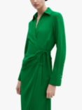 Mango Bilma Wrap Midi Shirt Dress, Green