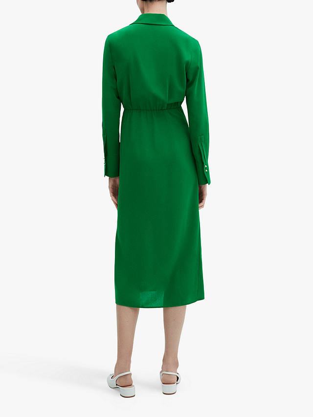 Mango Bilma Wrap Midi Shirt Dress, Green