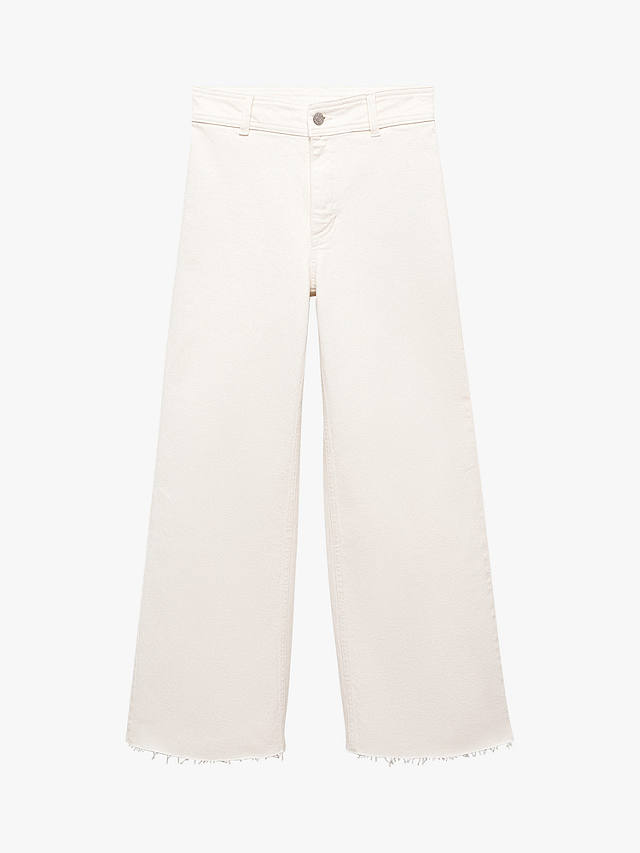Mango Caherin Wide Leg Jeans, Natural White