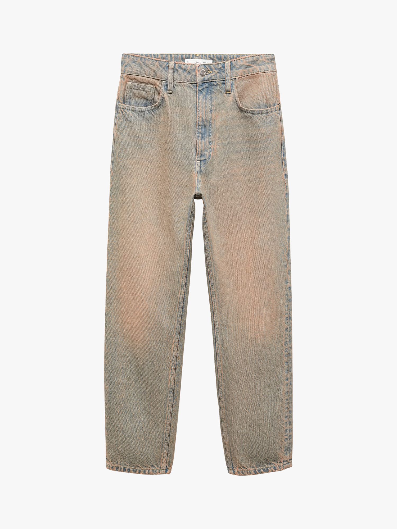Buy Mango Cropped Mom Jeans, Open Blue Online at johnlewis.com