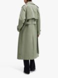 Mango Angela Wrap Detail Trench Coat, Khaki