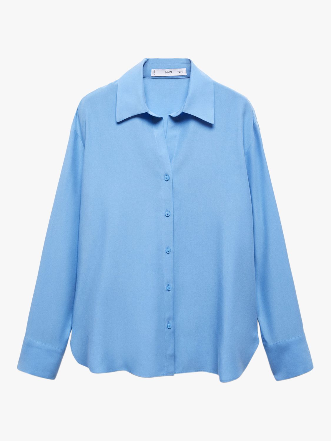 Mango Lima Fluid Shirt, Blue, 16