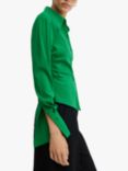 Mango Frunci Velvet Shirt, Green