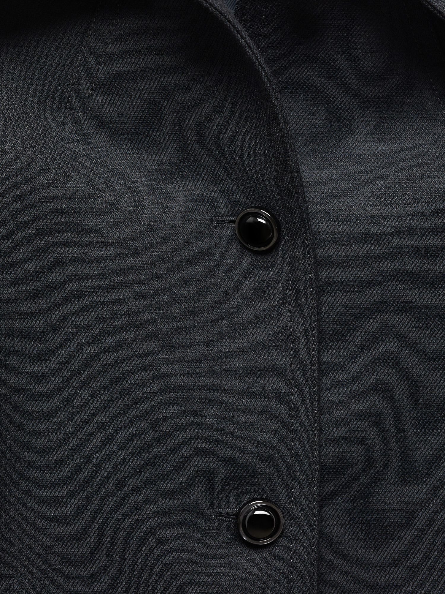 Mango Lively Shirt Collar Button Coat, Navy at John Lewis & Partners