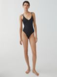 Mango Tropic V-neck Swimsuit, Black